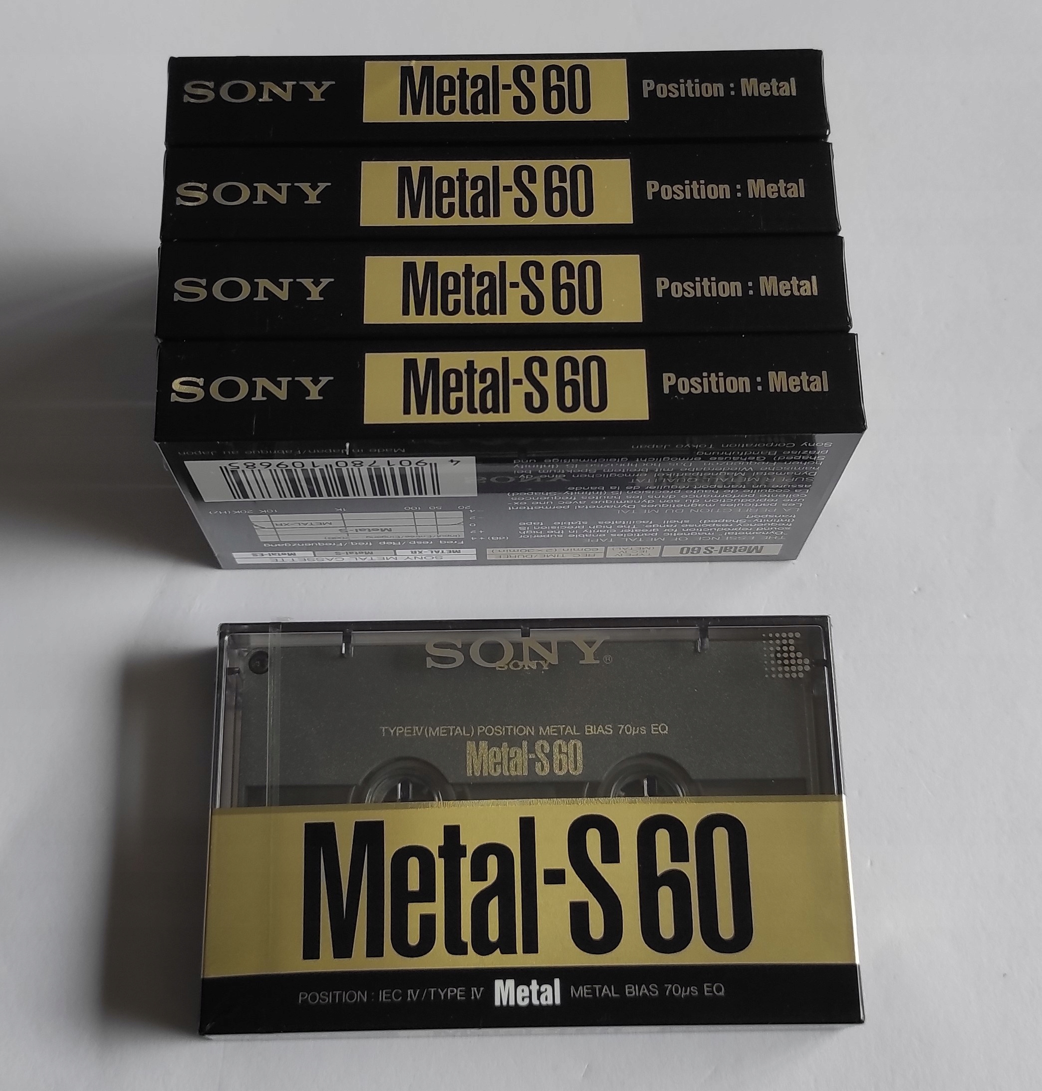 Kovová fólie Sony Metal-s 60 typu IV, 135 dolarů
