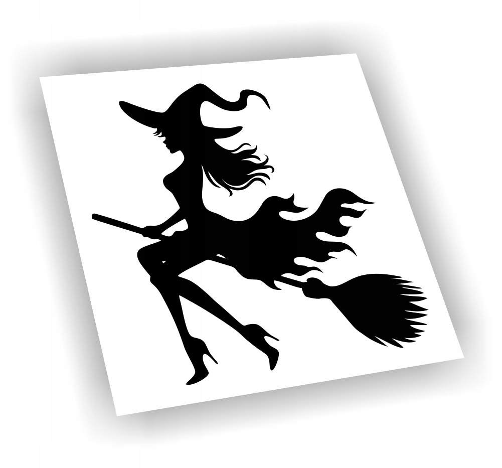 Naklejka Czarownica kolor Czarny wiedźma śmieszne naklejki na samochód!