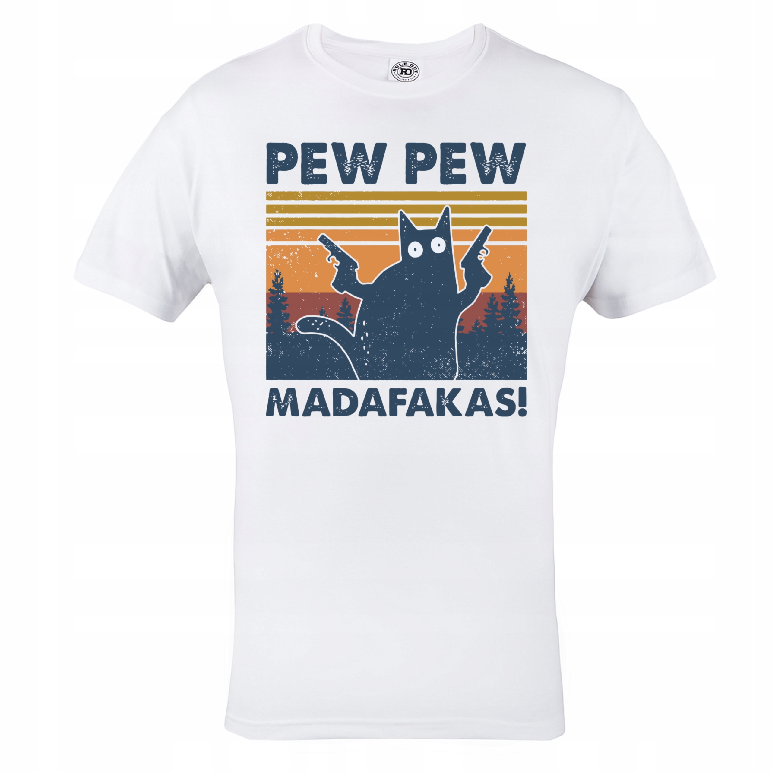 

Męska Koszulka Z Kotem Pew Pew Madafakas 18