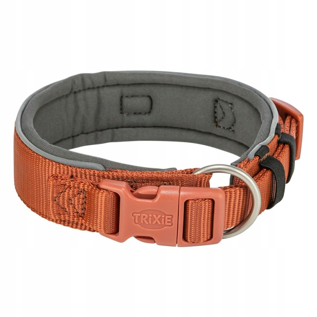 Trixie Premium obojek pro psy oranžový Grafit L 46-55 cm