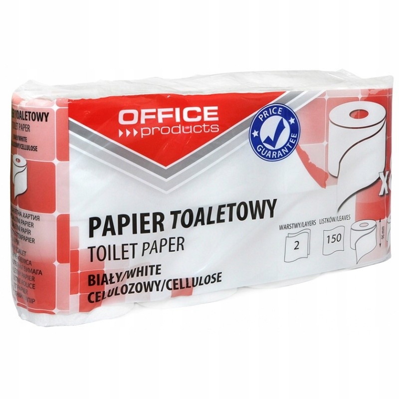 

Papier toaletowy biały Office 2-warstwy 8 rolek