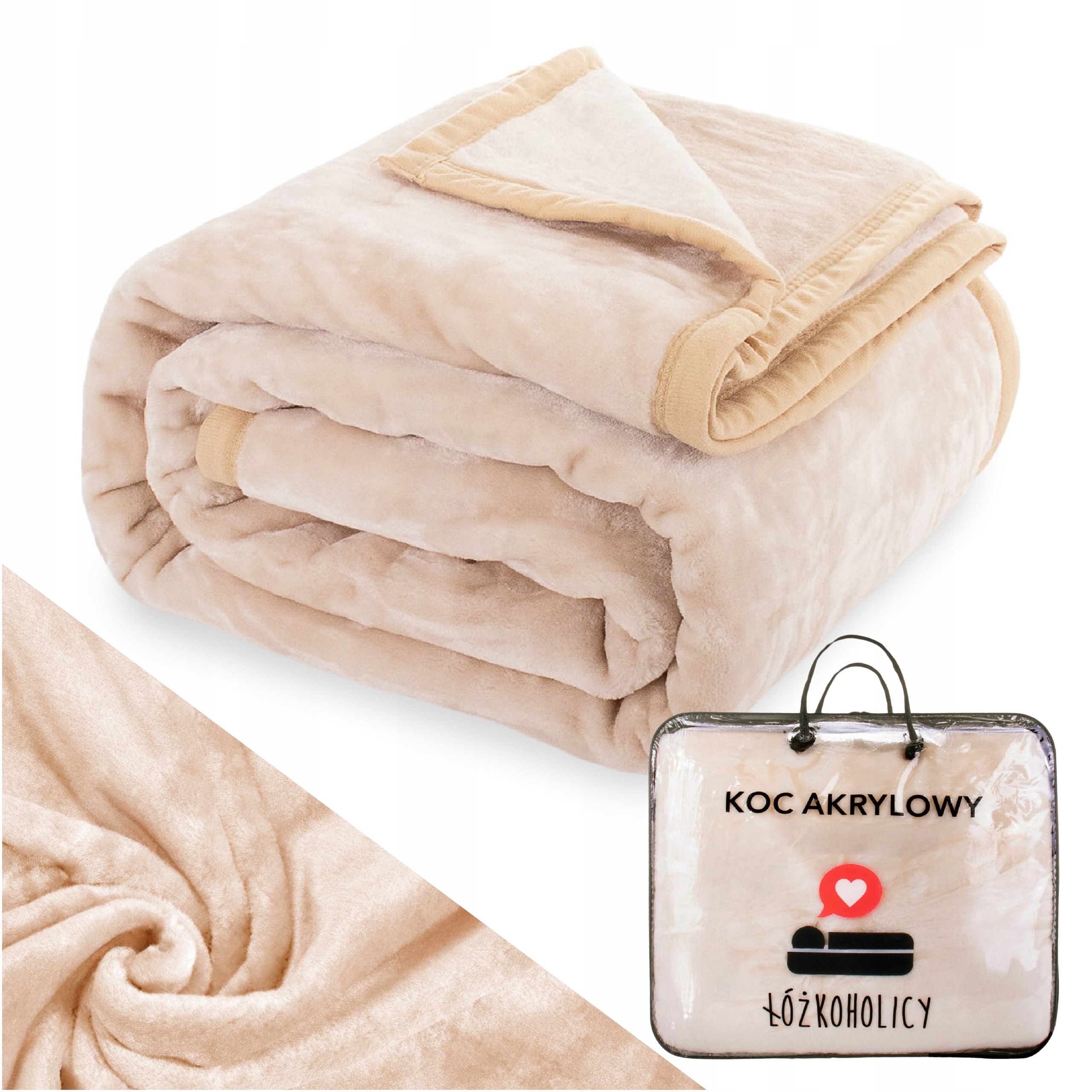 Akrylová Deka 200x220 CM Hrubá Teplá nadýchaná Přehoz na postel v Kufru