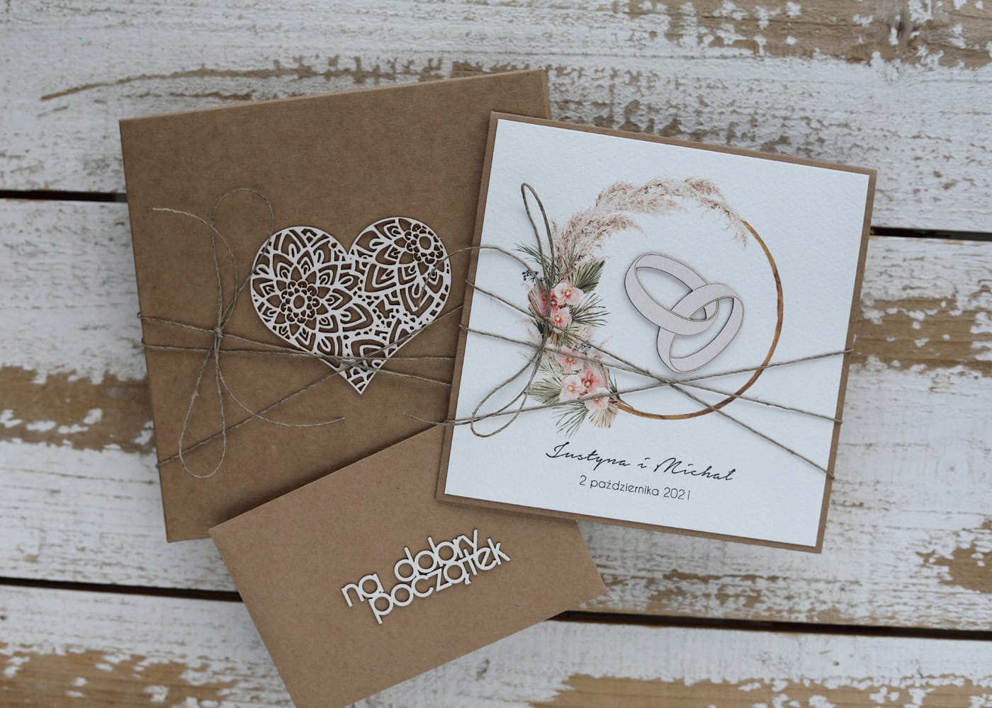 Originální svatební přání ručně vyrobené z persony