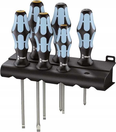 Sada šroubováků Wera 3334/3355/6 Stainless, křížové Pz, ploché Kraftform
