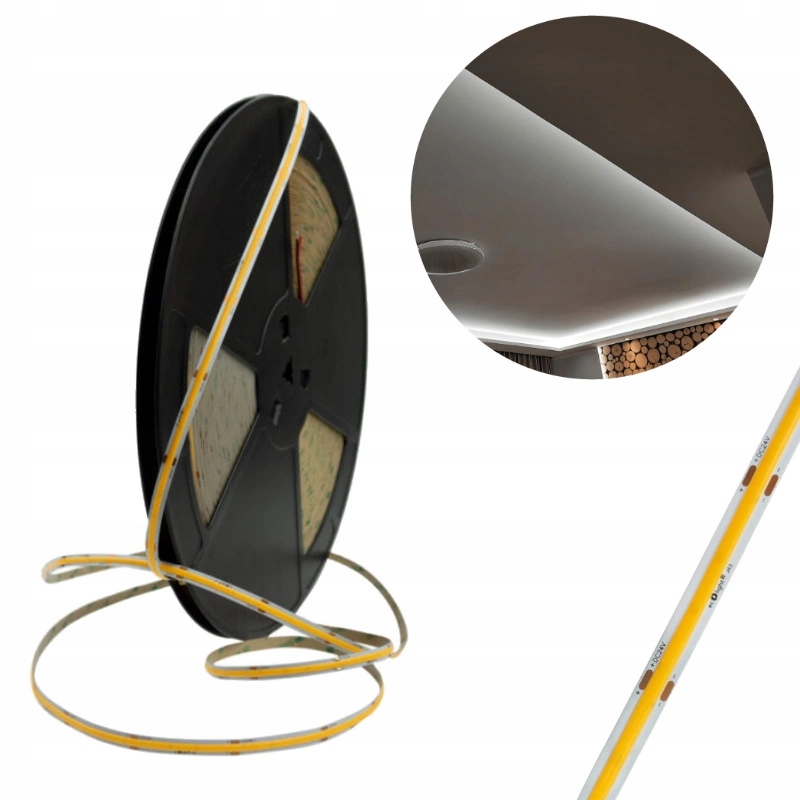 Led pásik Cob Rolka 50 metrov 6000K Studená farba Podsvietenie stropu nábytku