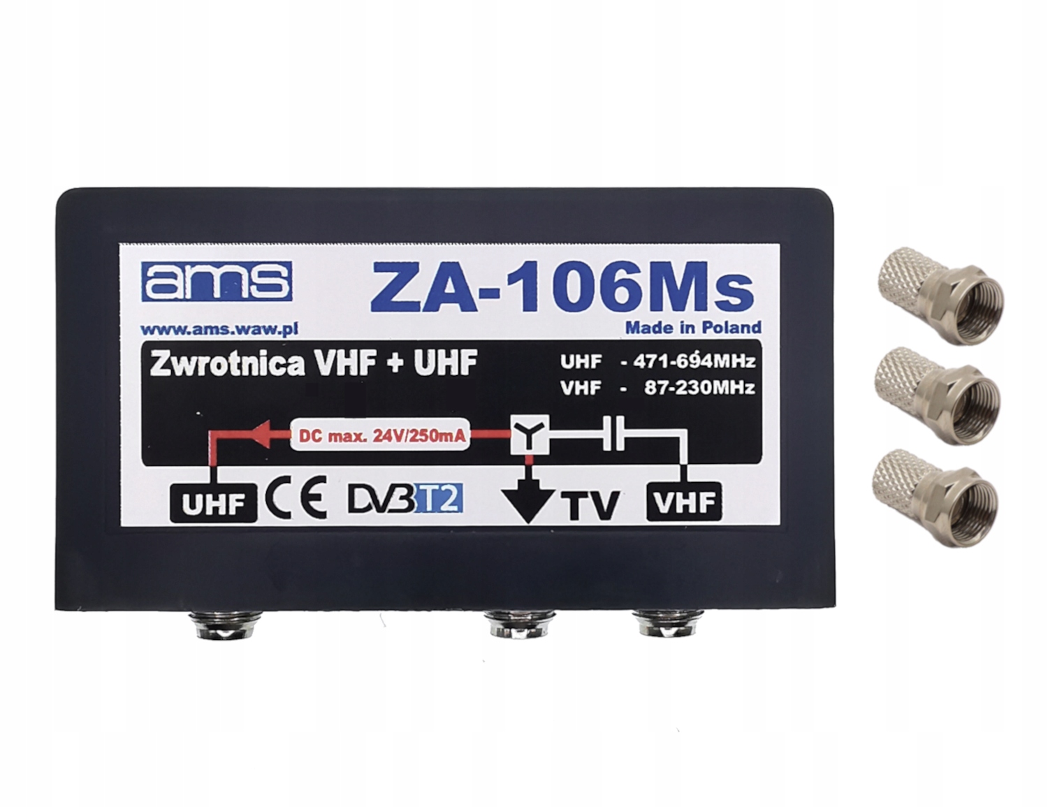 

Zwrotnica antenowa Ams ZA-106Ms Vhf/uhf MUX8 +zł