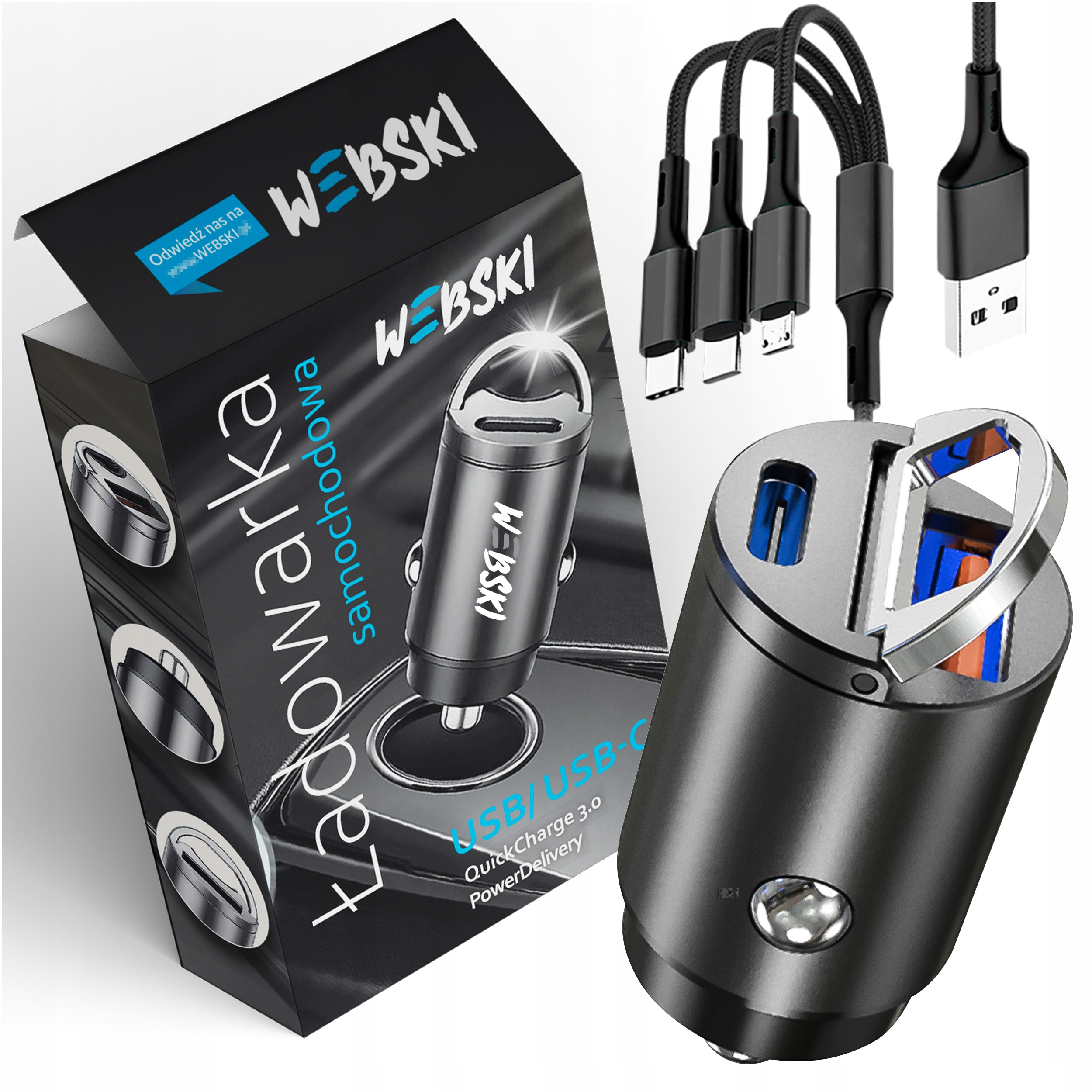 

Szybka Samochodowa Ladowarka Zapalniczka Usb 30W