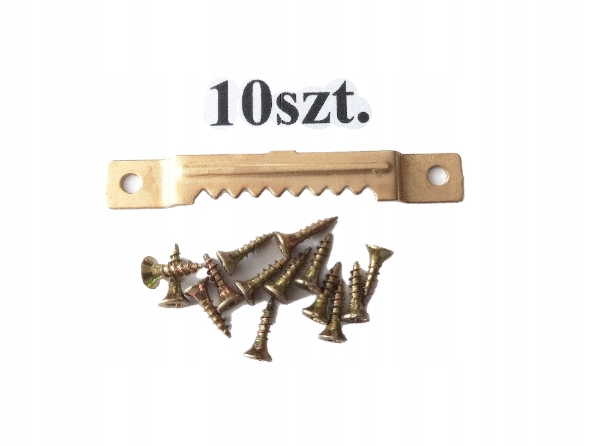 ZAWIESZKI KROKODYLKI 10SZT, WKRĘTY 20SZT ZESTAW