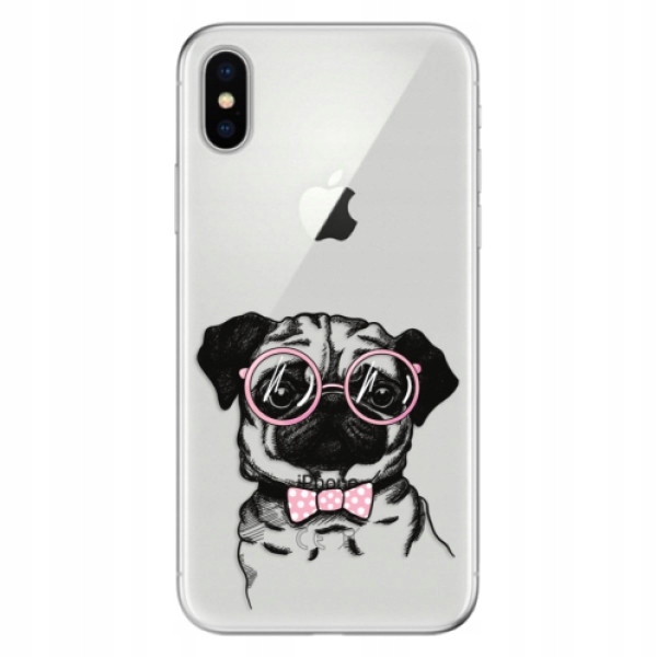 Silikonowe etui iSaprio The Pug na iPhone X