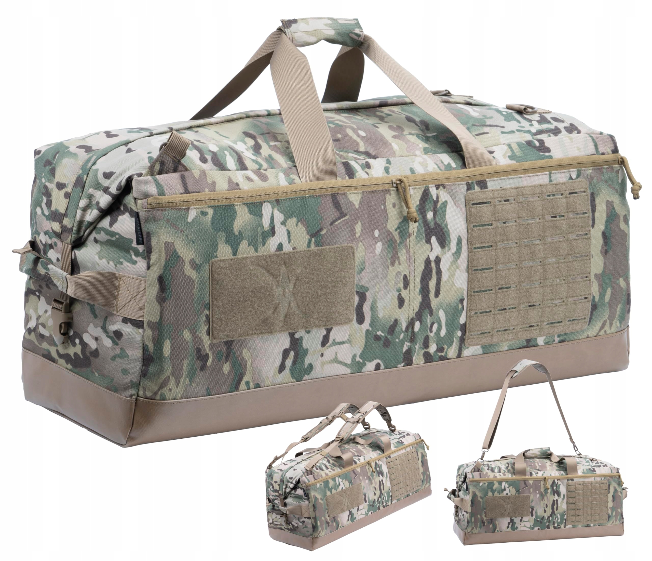 Duża taktyczna torba podróżna At Camo 85L, plecak do specjalnej pracy