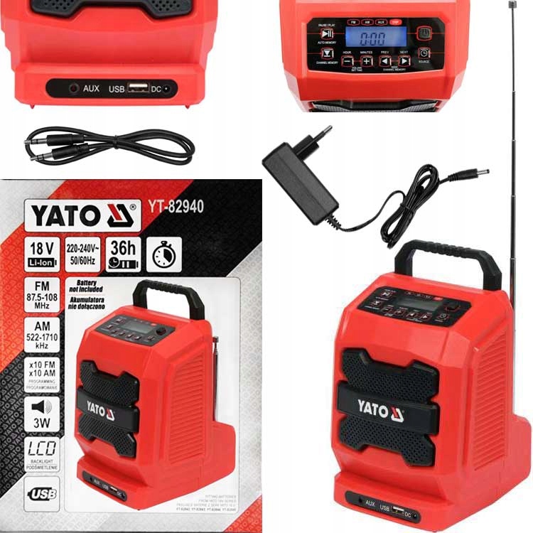 

Radio Budowlane Akumulatorowo-sieciowe 18V Body