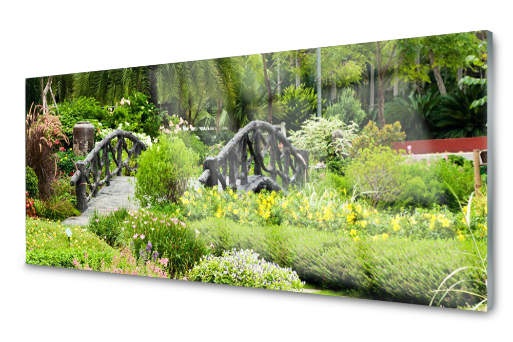 

Panel szklany do kuchni Ogród Botaniczny 125x50