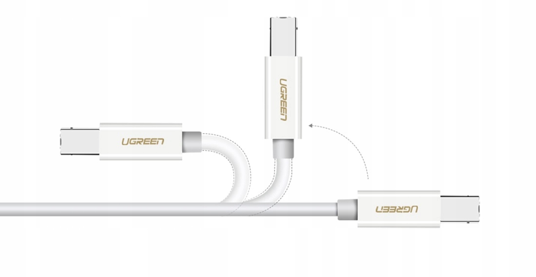 Kabel do drukarki skanera 1m do telefonów / laptopów z USB-C UGREEN Waga produktu z opakowaniem jednostkowym 0.052 kg