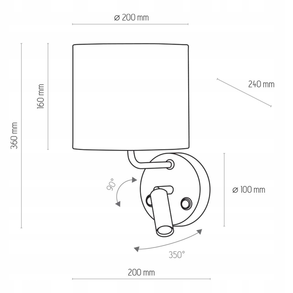 Nástenné svietidlo TK-Lighting biele E27 60 W