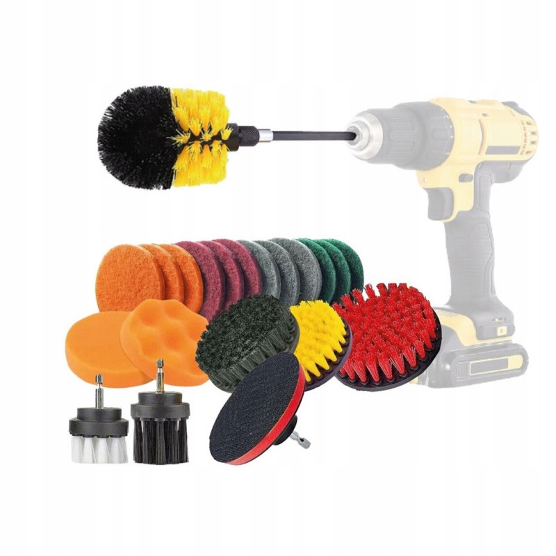 Čisticí Kartáče Na Vrtačku Se Šroubovákem, Podložky Na Praní Čalounění