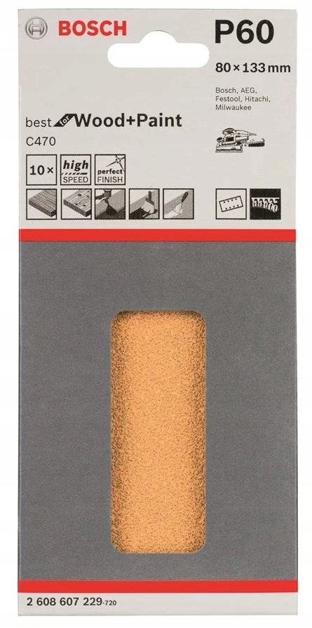 BOSCH 2608607229 PAPIER ŚCIERNY C470 10szt.