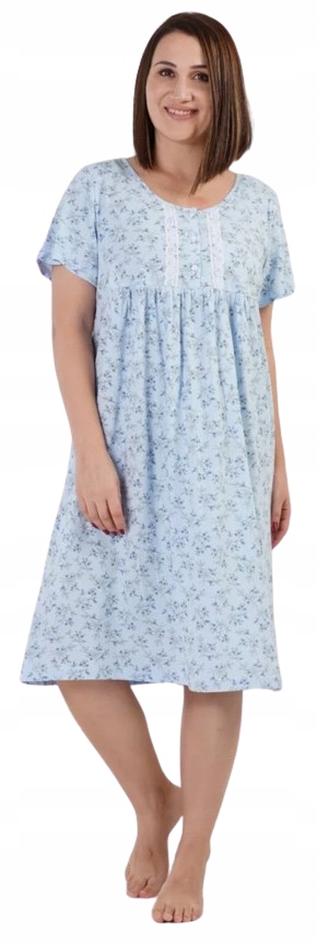 Klasická Dlouhá Košile Noční Pro Babičku 100% Bavlna Velká Velikost 7XL