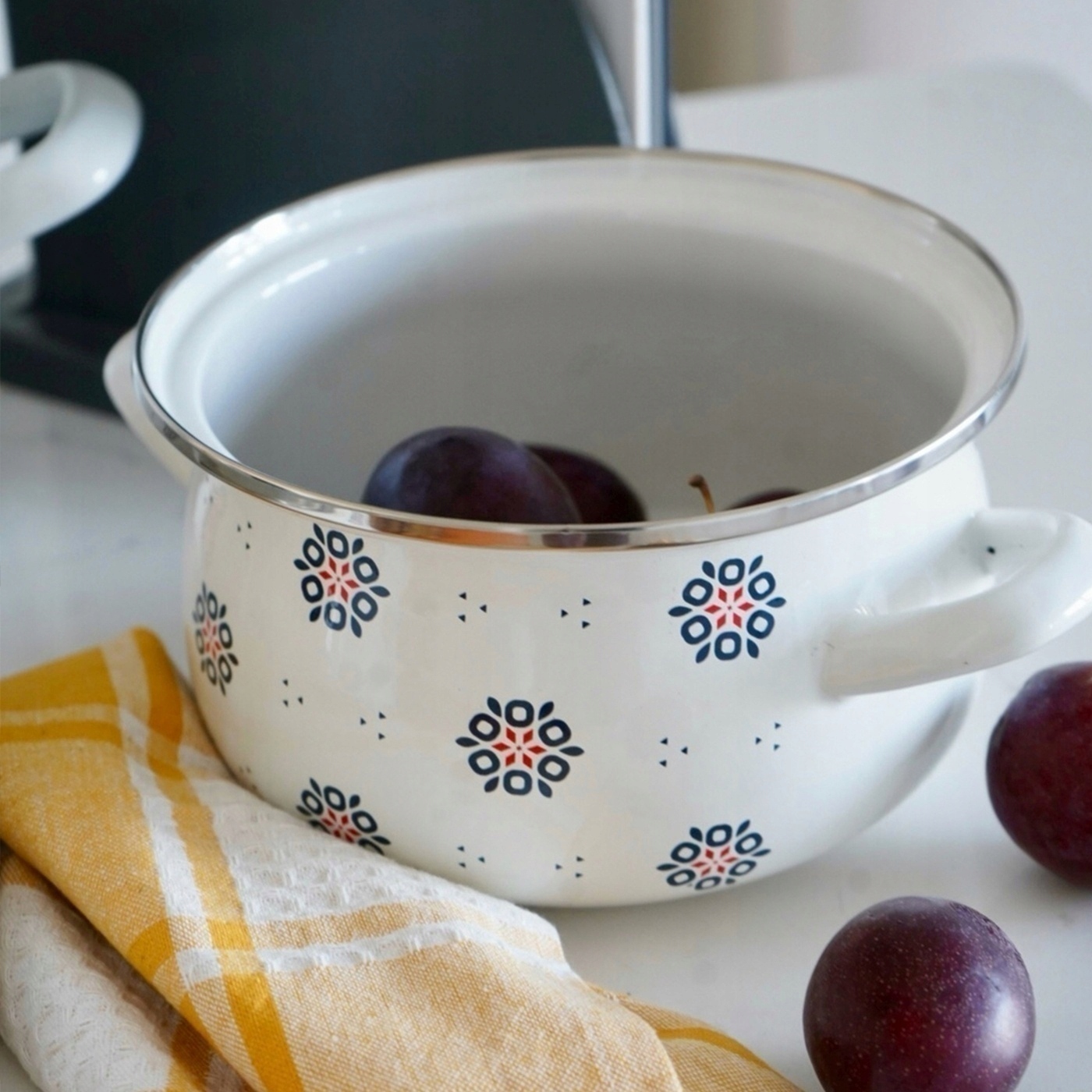 Komplet garnków emaliowanych Tadar Folklor 6 elementów Kod producenta 5903313451604