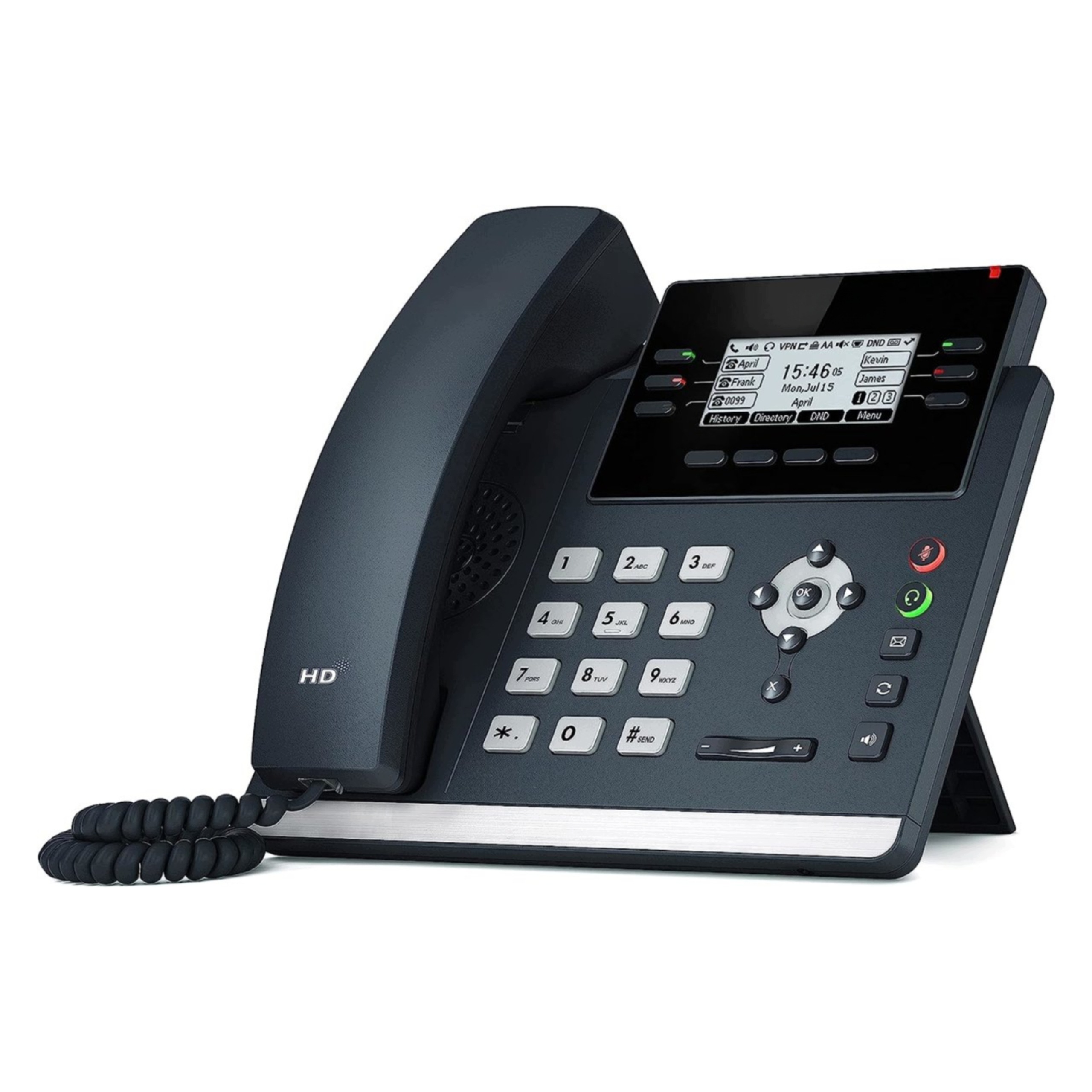 Ip VoIP PoE stolní kancelářský vícelinkový LCD telefon do firmy