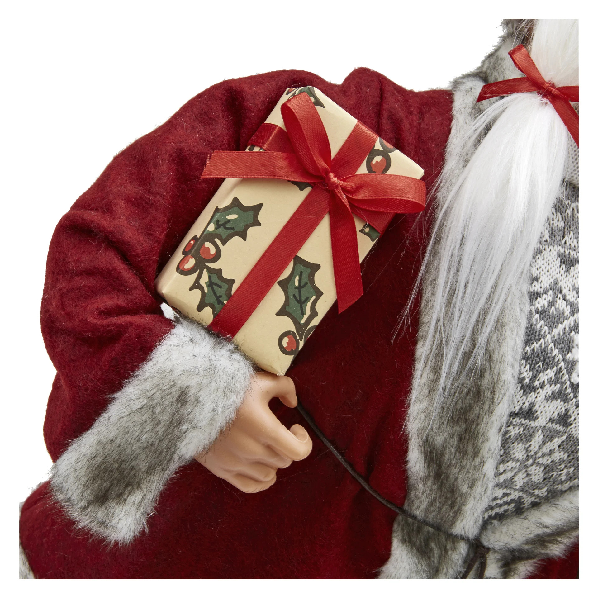 DIE WEIHNACHTSDEKORATIONSFIGUR VON MRS. SANTA ERWIES SICH ALS GROSS 81 CM. Produktbreite 25 cm