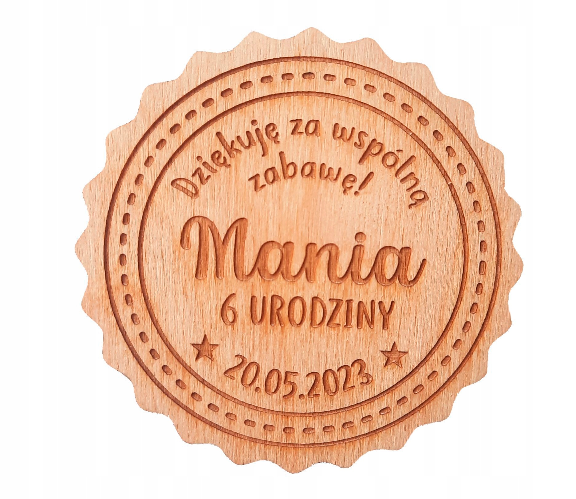 

Magnes Podziękowania Urodziny Upominek Grawer