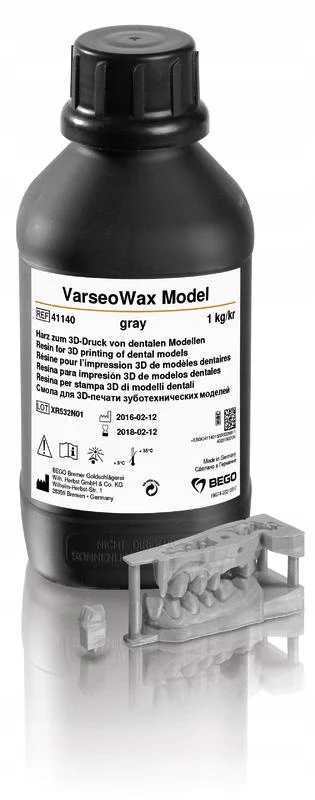 Živica pre 3D tlačiareň Bego VarseoWax Model Gray 1kg