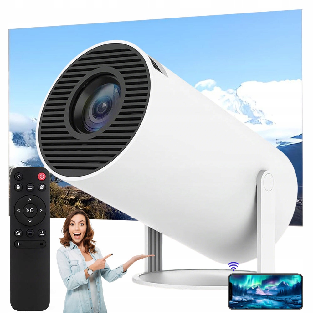 Projektor Domácí Kancelářský Univerzální Smart Wifi 2.4G/5G s Pilotem