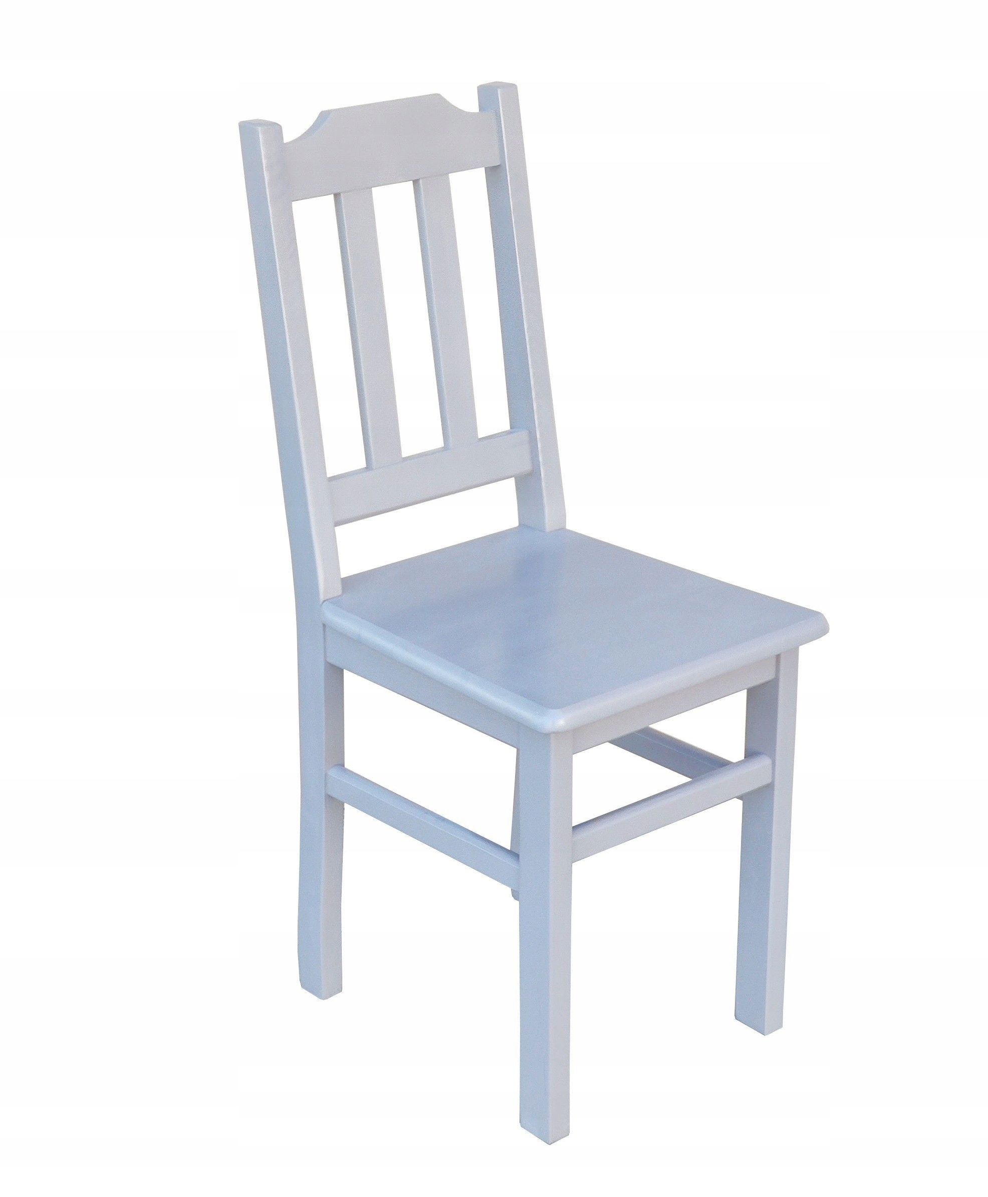 KRZESŁO KUCHENNE DREWNIANE PROSTE JASNY POPIEL