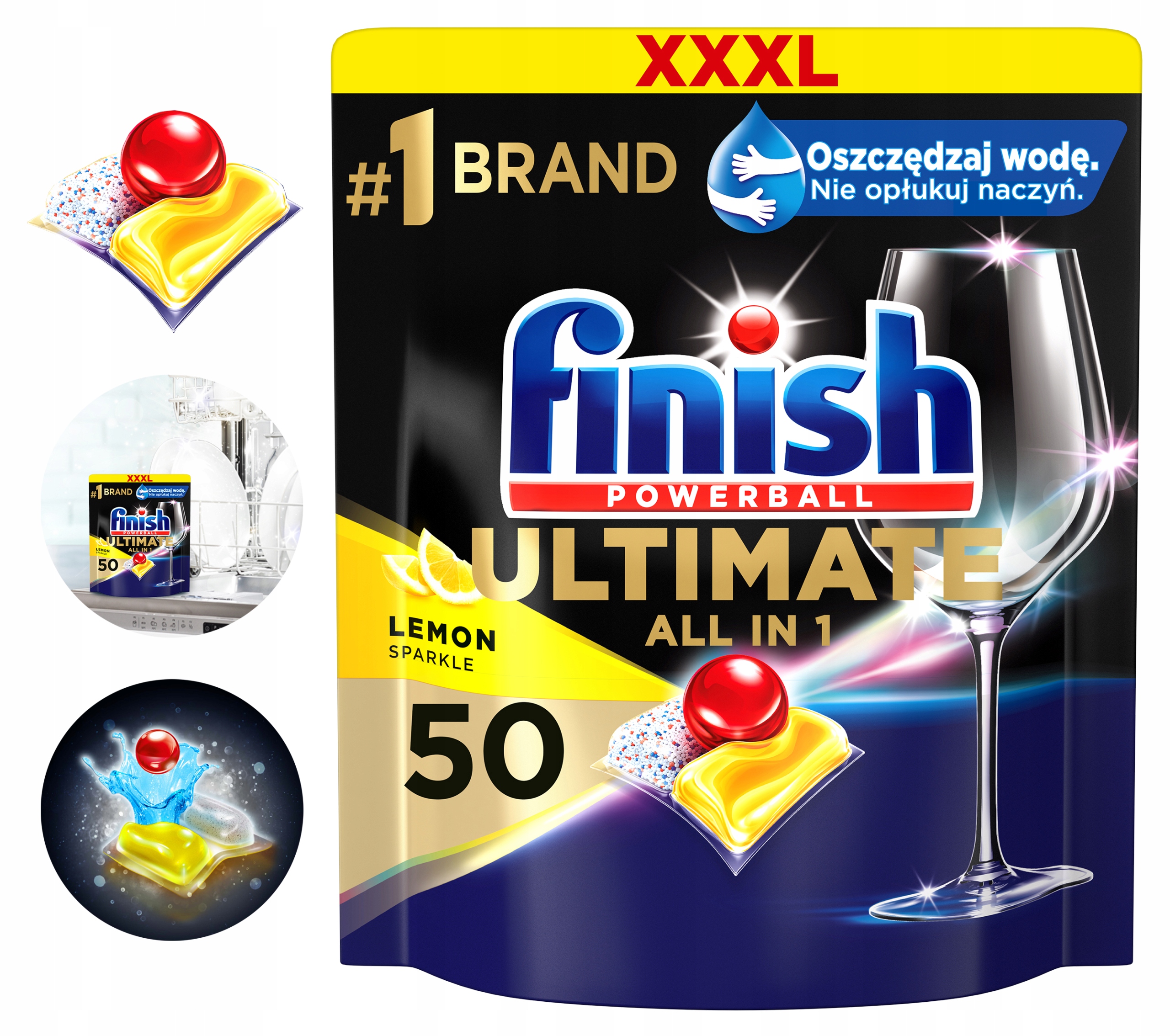 Finish Mycí kapsle Ultimate All-In-1 50 Lemon