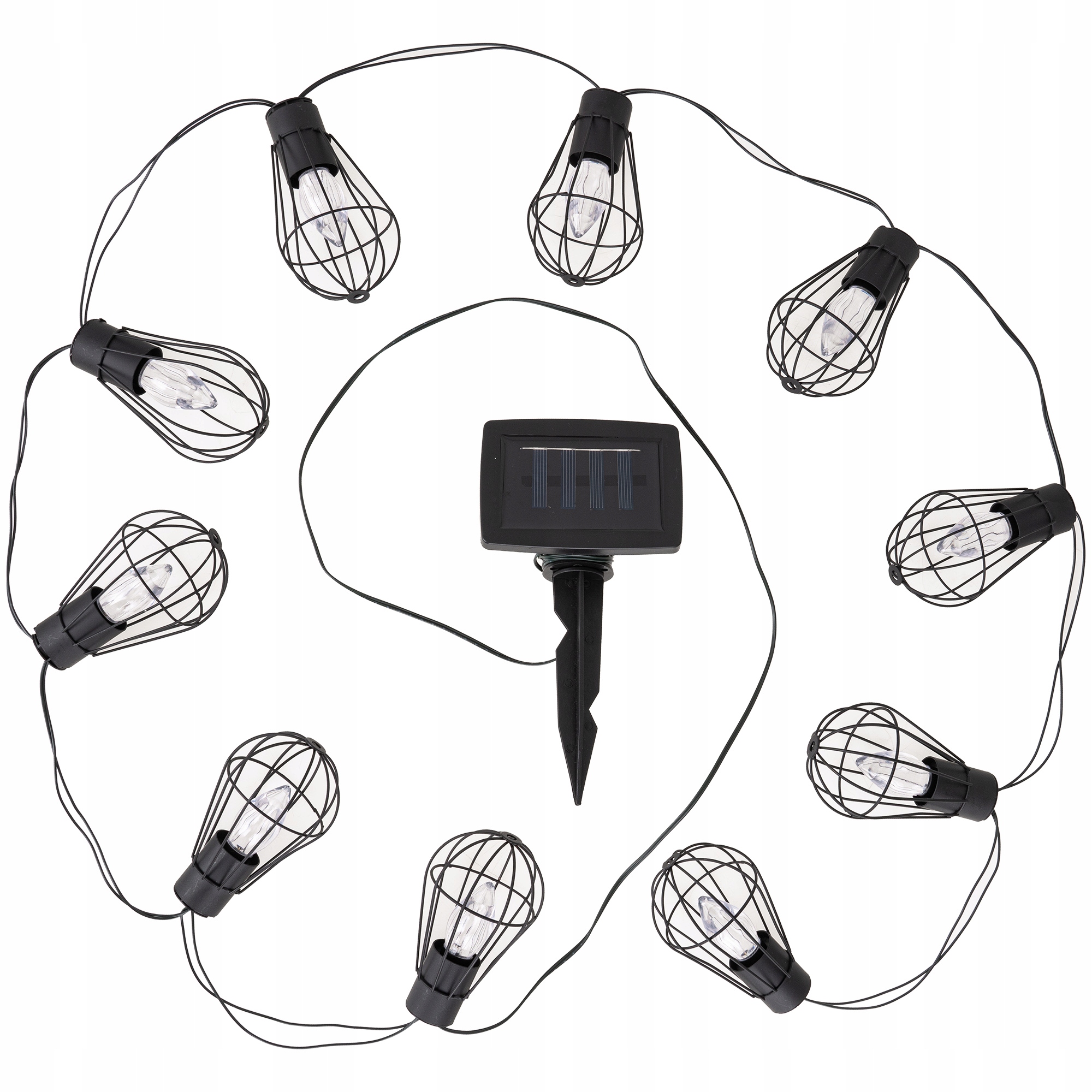 

Lampki solarne ogrodowe Girlanda do ogrodu 10x Led