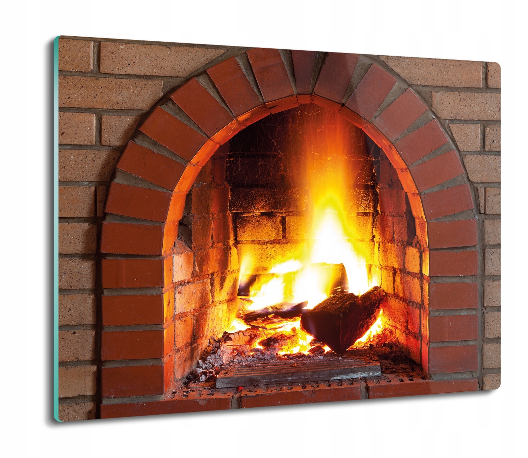 

Ogień palenisko 60x52 deska na prezent szklana