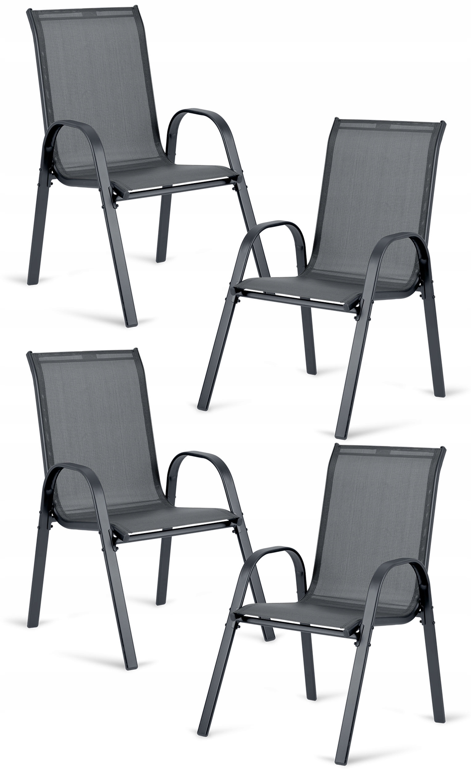 KRZESŁA OGRODOWE NA TARAS BALKON OGRÓD NOWOCZESNE KRZESŁO METALOWE 4 szt. Marka Sofotel