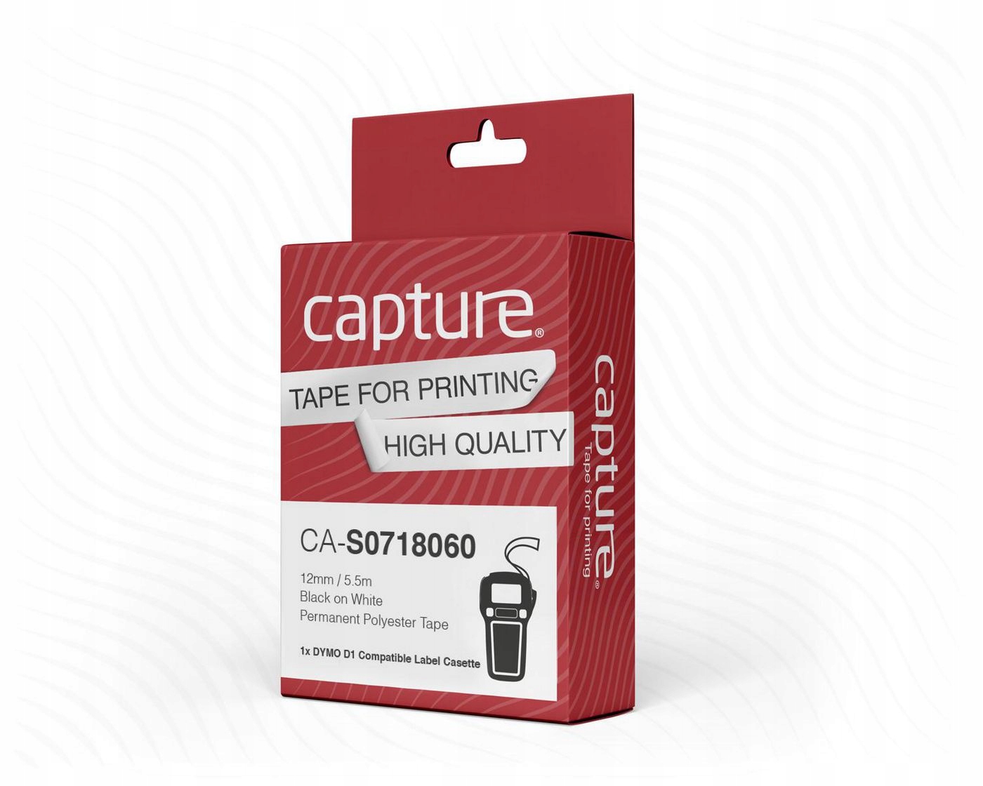 Capture 12 mm x 5,5 m czarny na białym