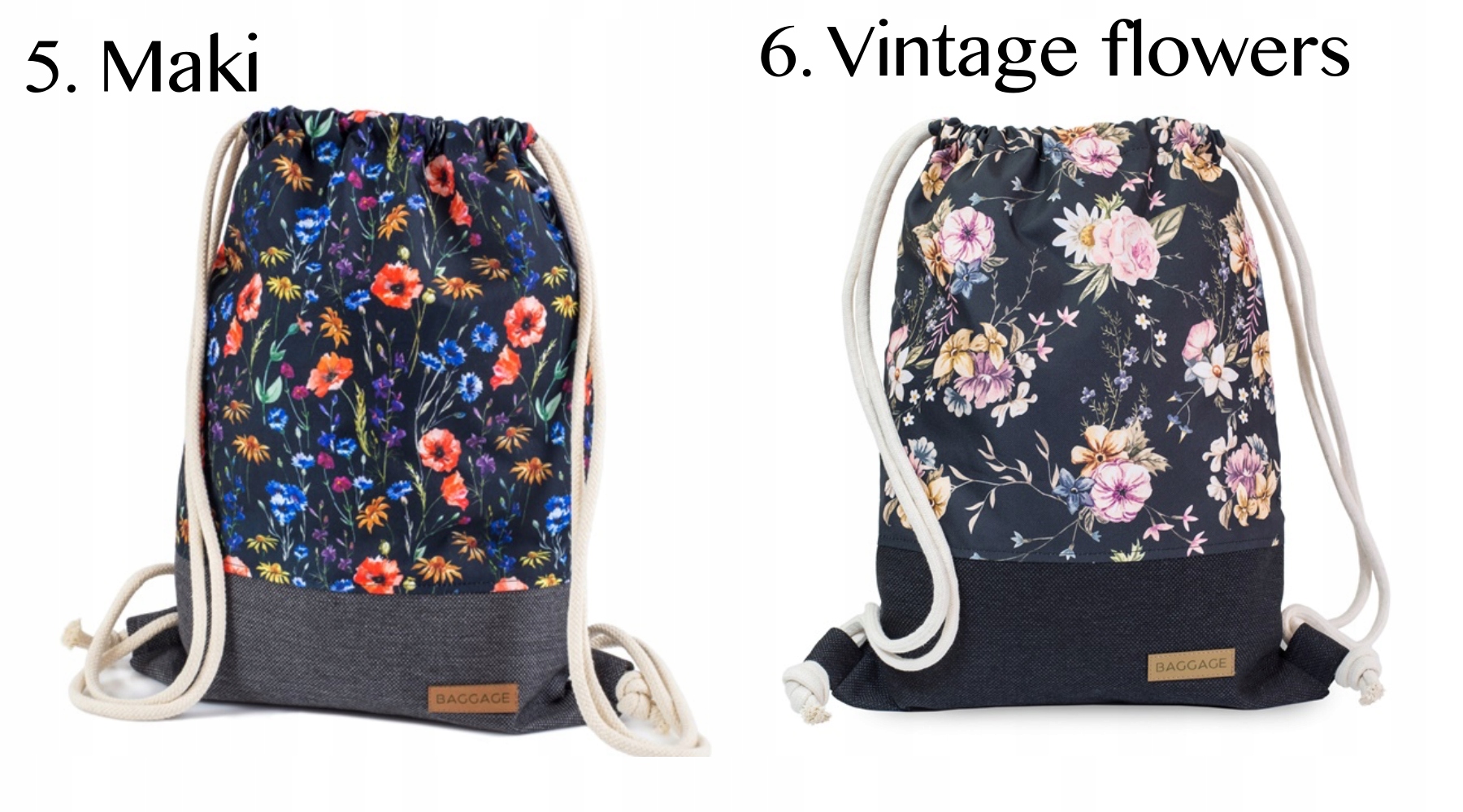 WOREK PLECAK DAMSKI TORBA KWIATY BAGGAGE POLSKI Rodzaj worek