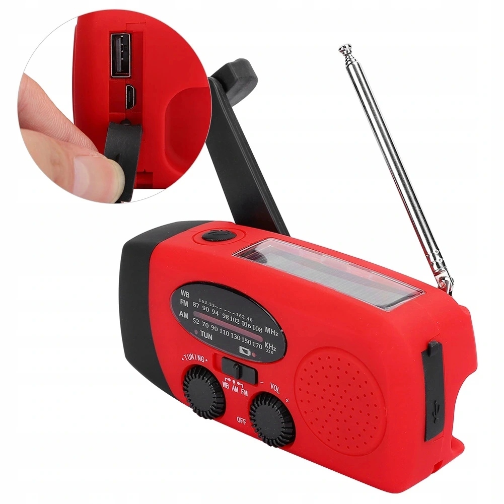 Radio AM /FM na baterie słoneczne ABS katastrofa za 149,04 zł z