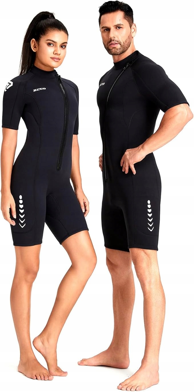 Zcco rozm.M Neoprenowy Kombinezon z Krótkim Rękawem i Zamkiem Błyskawicznym