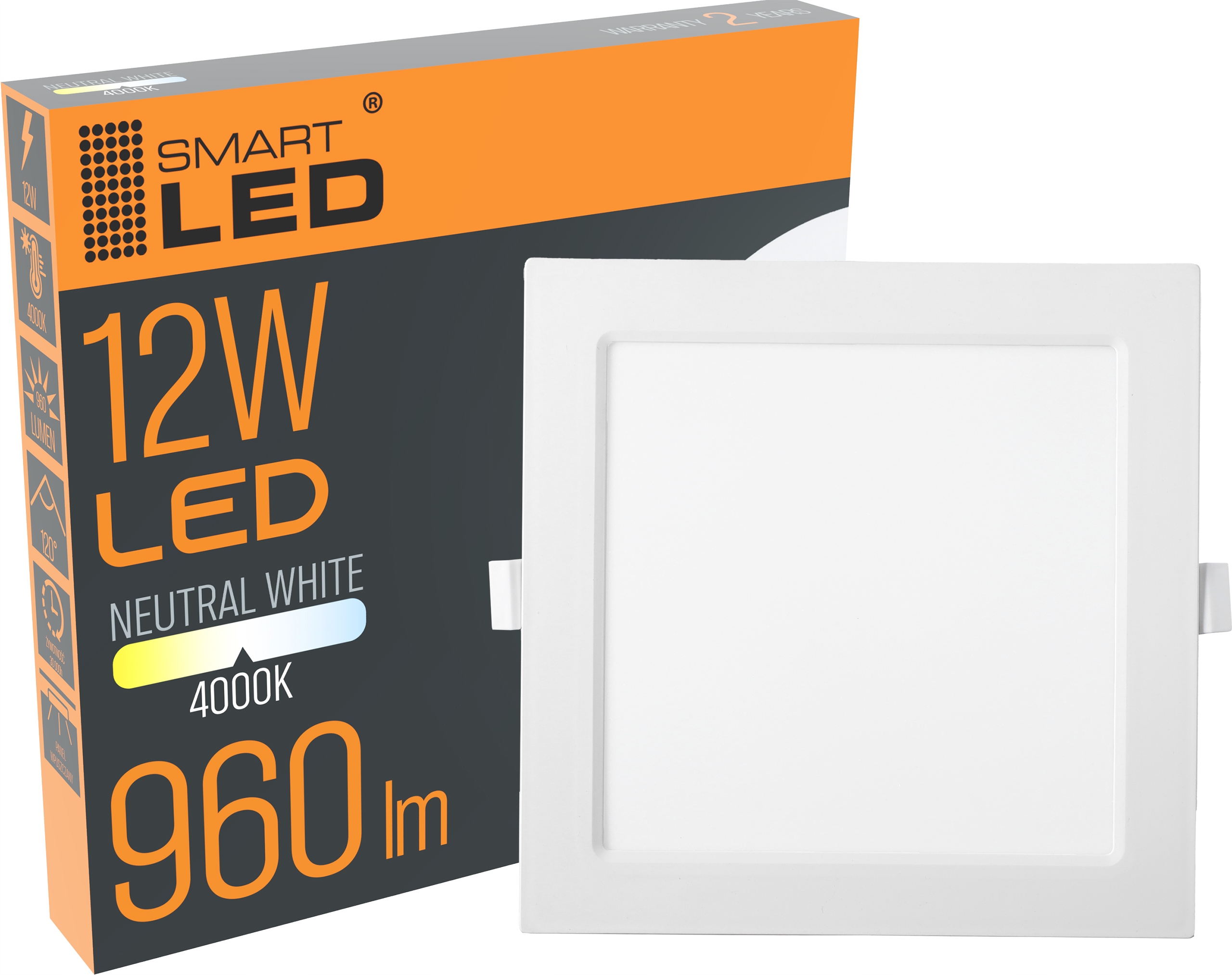 

Panel Led Podtynkowy Plafon Sufitowy 12W 3 Barwy