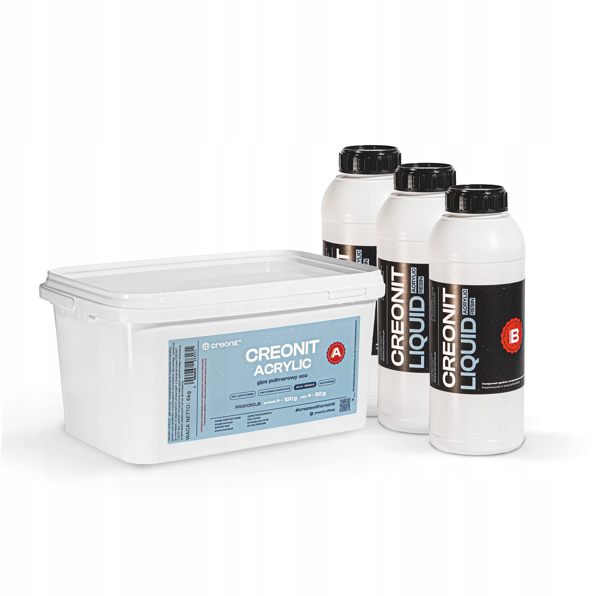 Polymerační sádra (dvousložkový) Creonit Acrylic (sada) 9kg