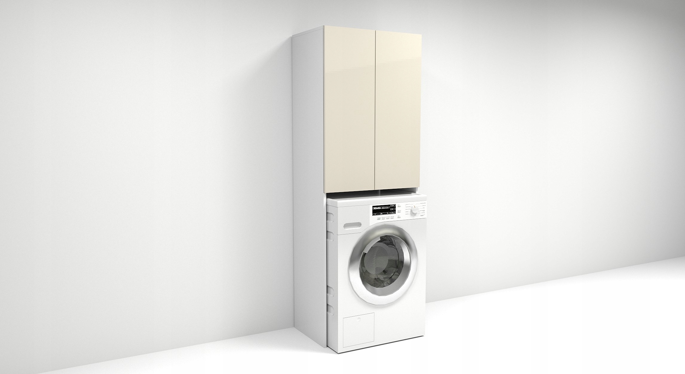 Szafka nad pralkę, szara Szerokość mebla 64 cm