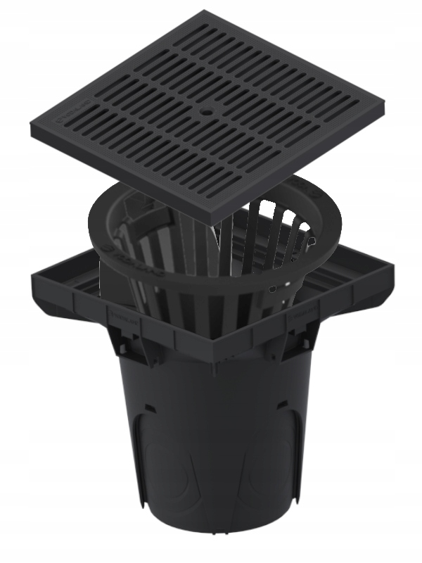 Studzienka plastikowa Vodaland NEO 300x300 Kosz Ruszt Adapter kl. A15