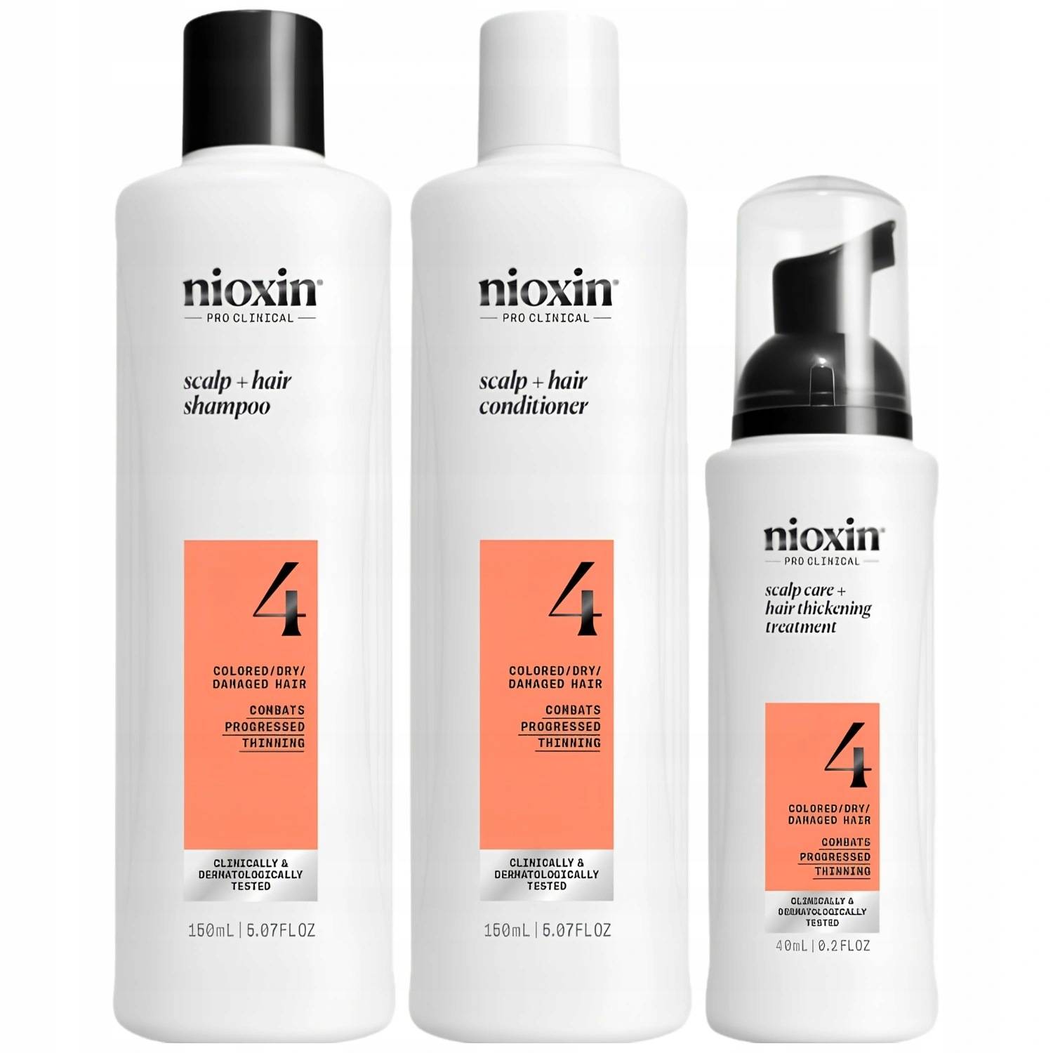 Nioxin System 4 Kit Szampon+Odżywka+Kuracja 2x150+40ml