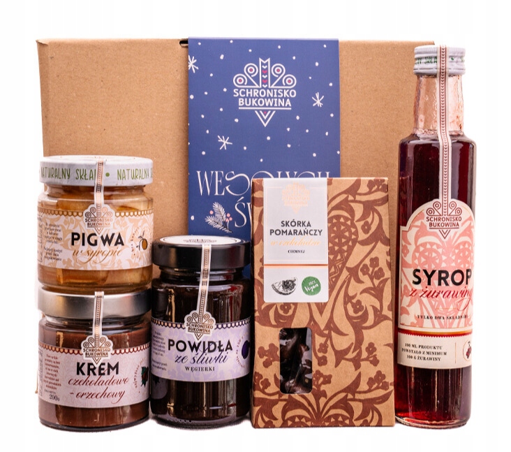Sada pod vánoční stromeček Schronisko Bukowina kdoule sirup pomerančová kůra krém