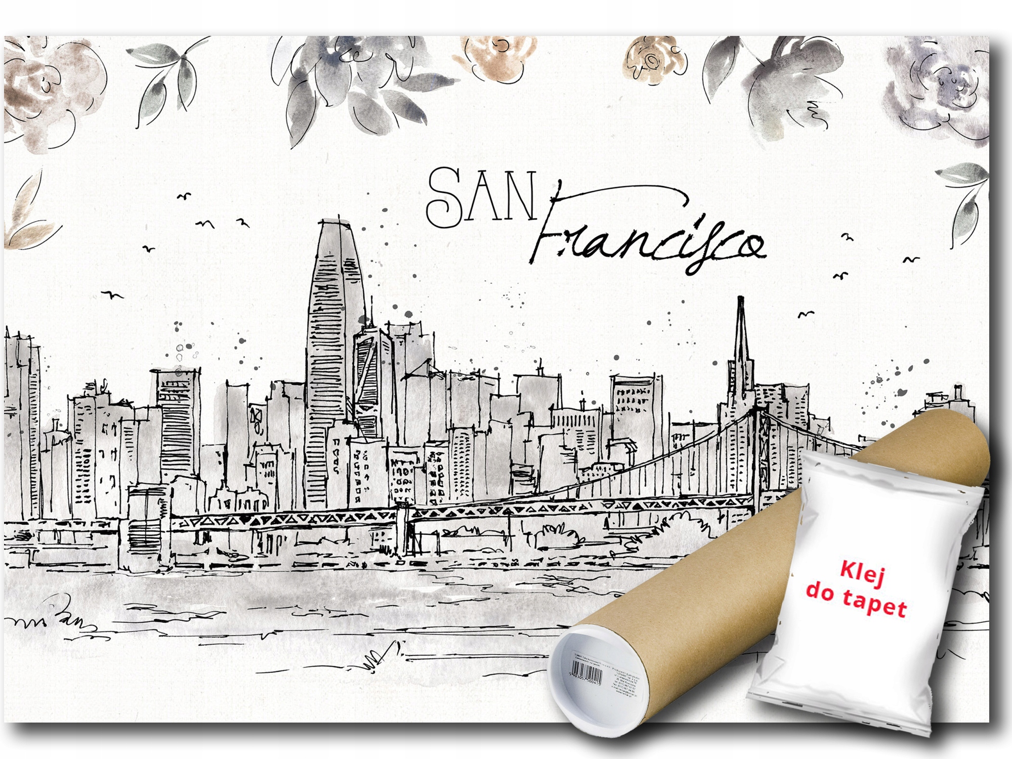 Fototapeta Flizelina San Francisco Panorama Skica 150x105 lepidlo bonus