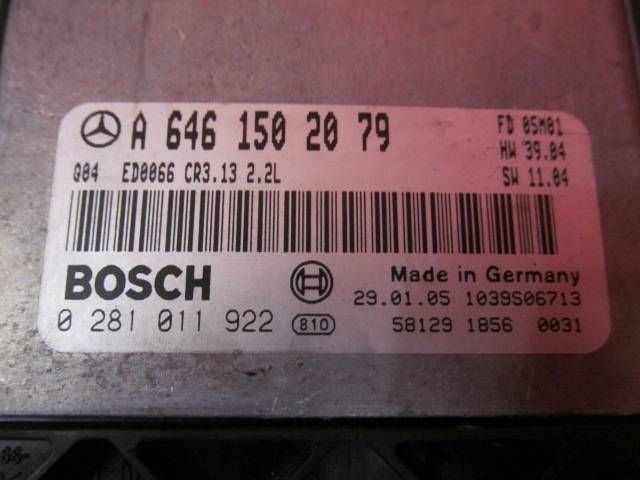 MERCEDES W211 E-KLASA 2.2 CDI 646951 control unit computer of the engine A6461502079