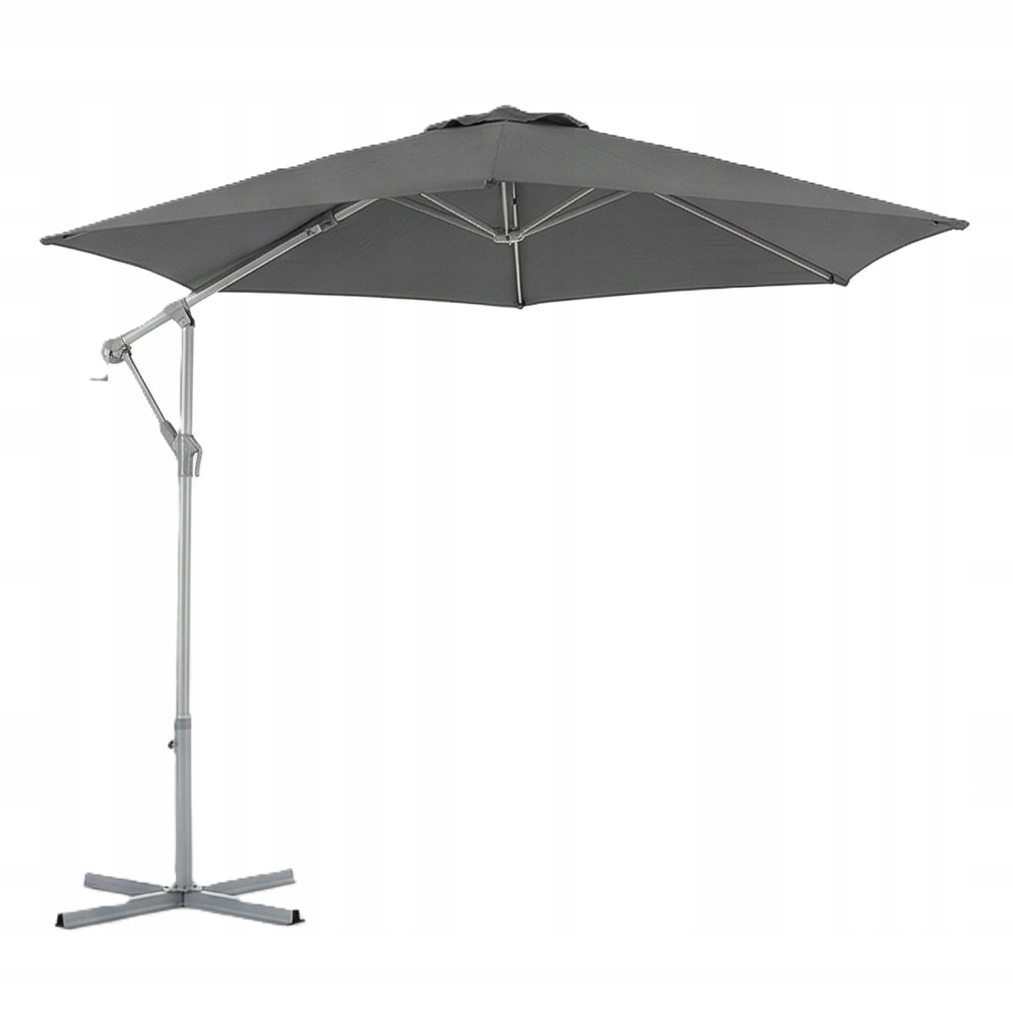Dáždnik s výložníkom Hesperide sivý 300 x 250 cm