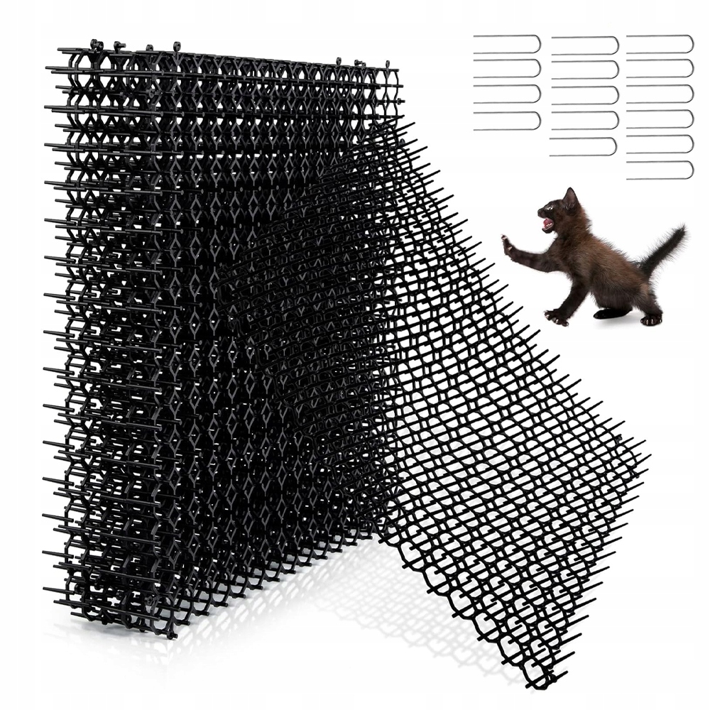 15KS Mřížka S Hroty 20X40 CM Podložka Na Odpuzování Koček Bariérová Síť