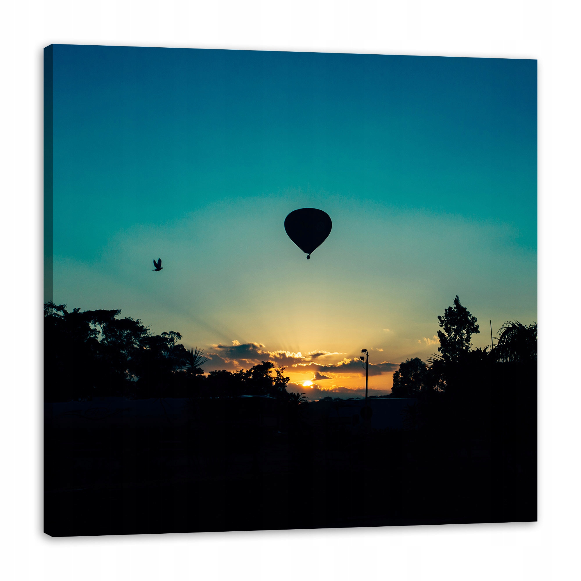 Obraz na plátně Příroda Soumrak balón 90x90 cm