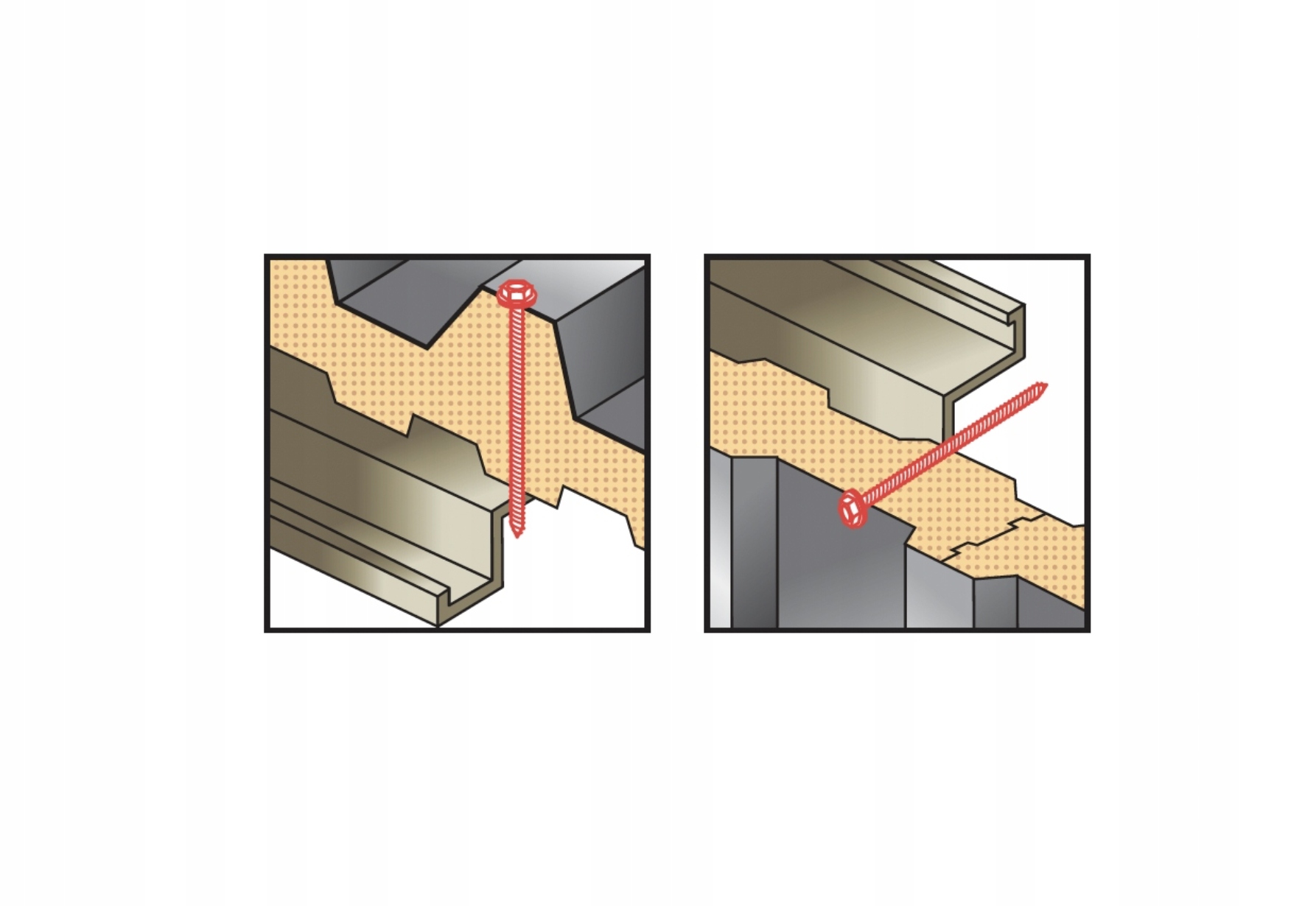 ETANCO - WKRĘT GTR6 Dachy - płyta warstwowa 100szt. dł. 125mm RAL8017 Marka Etanco
