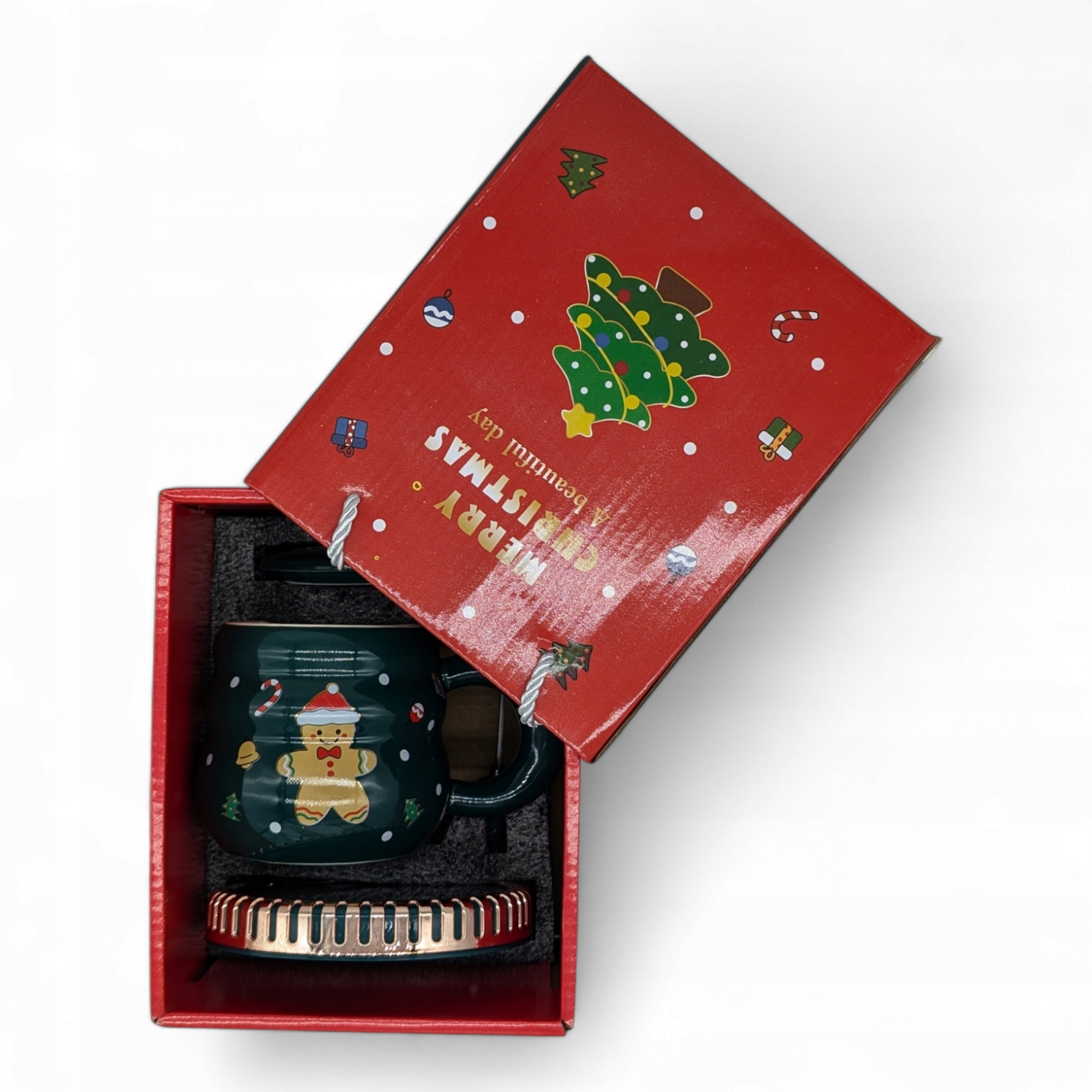 Set Hrnek S Ohřívačem Lžíce Usb kabel Dárek Vánoční Hrnek