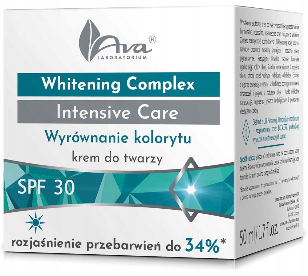 

Ava Krem na dzień Spf 30 wyrównanie kolorytu 50 ml